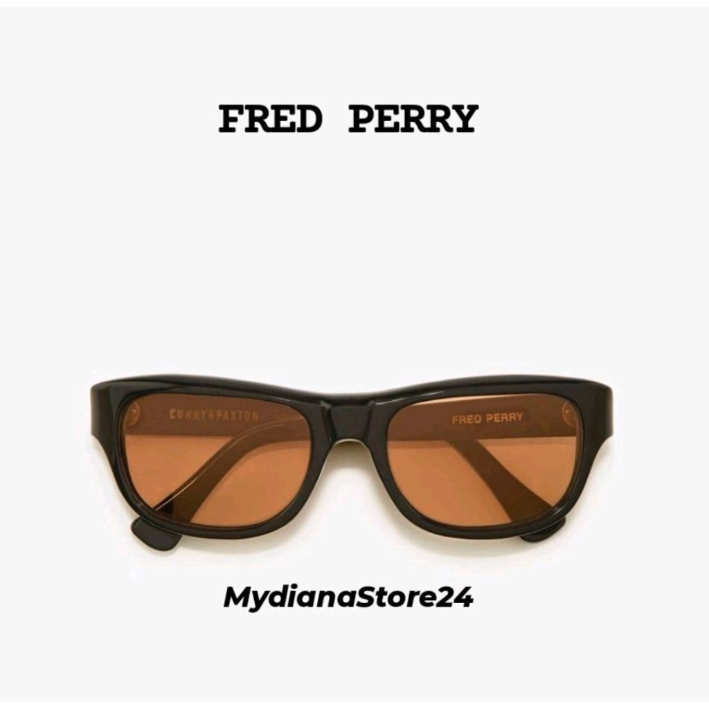 FRED PERRY - LIMITED EDITION FRED PERRY x CURRY AND PAXTON SUNGLASSES - BLACK