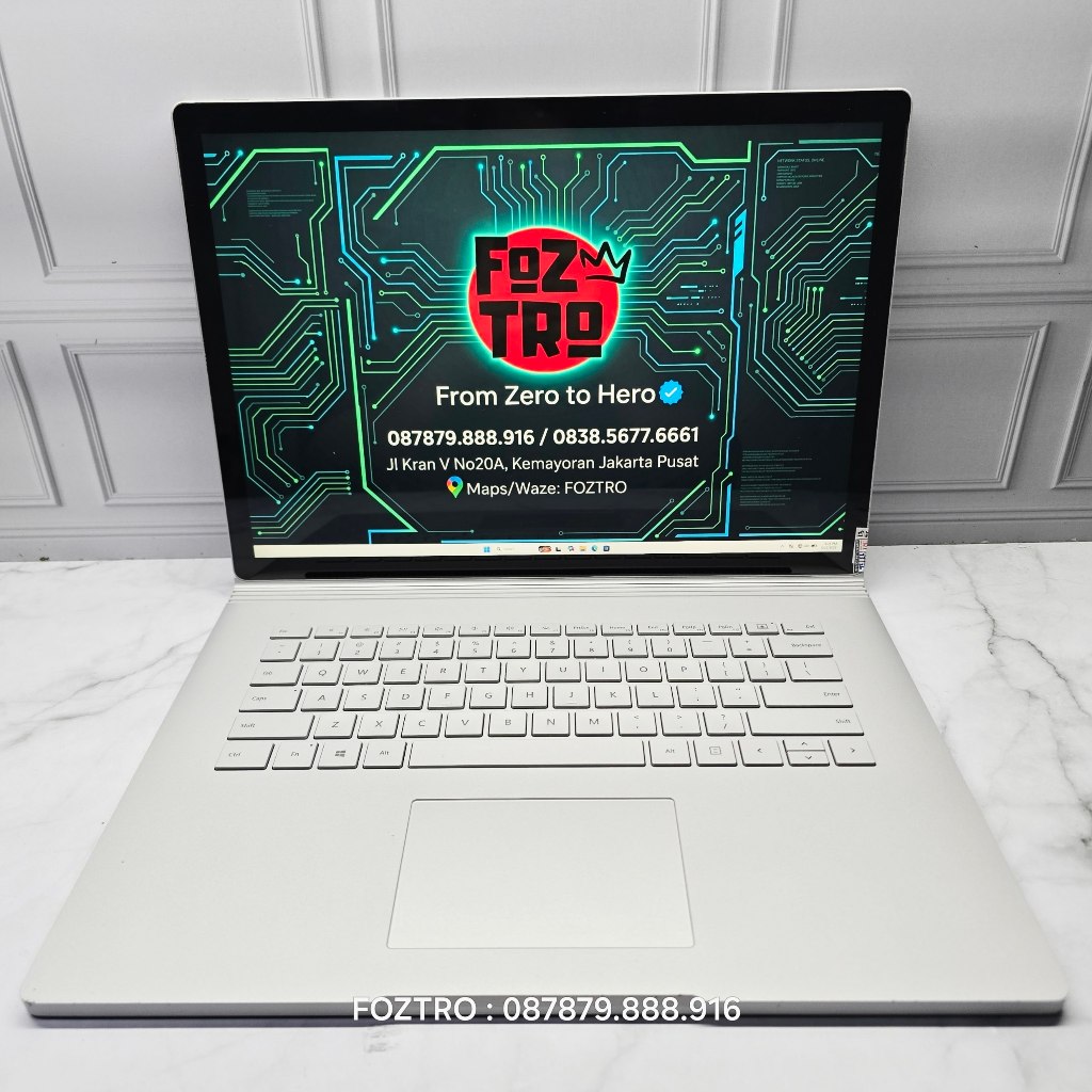 Laptop 2in1 Microsoft Surface Book 2 Core i7 Nvidia GTX 1060 RAM 16/512GB No Minus Siap Pakai