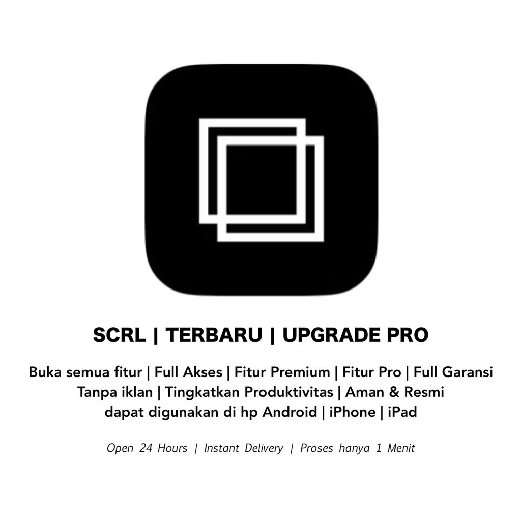 APLIKASI SCRL PRO ASLI APPSTORE IOS ANDROID