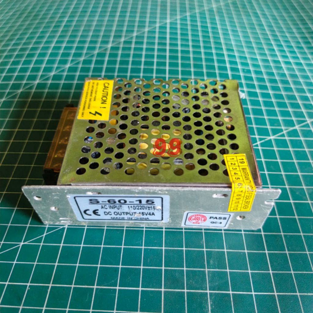 power supply jaring 60w 15v 4A 12v 5A smps 12v 5A 15v 4A adaptor 12v 5A  15v 4A