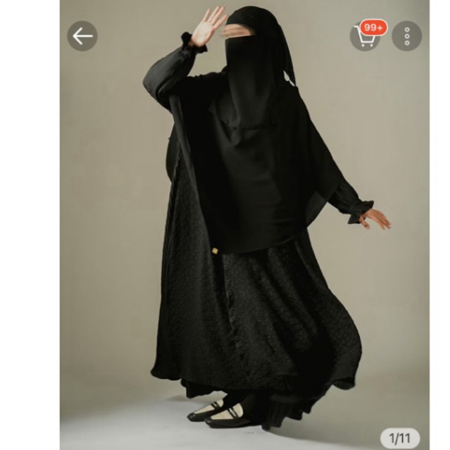 PL Black Black Bliss Abaya by Muhajir Project Store