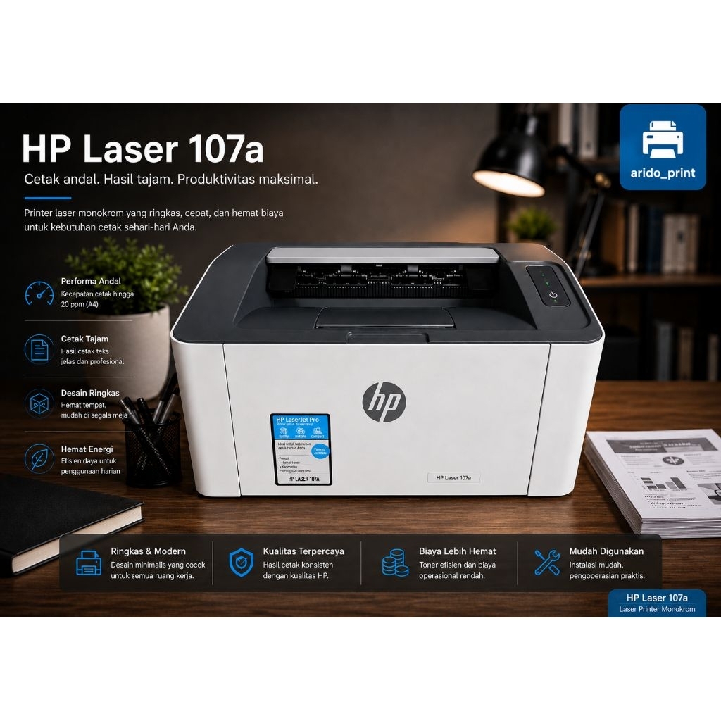 printer hp laserjet 107a/107w bisa wifi  second siap pakai