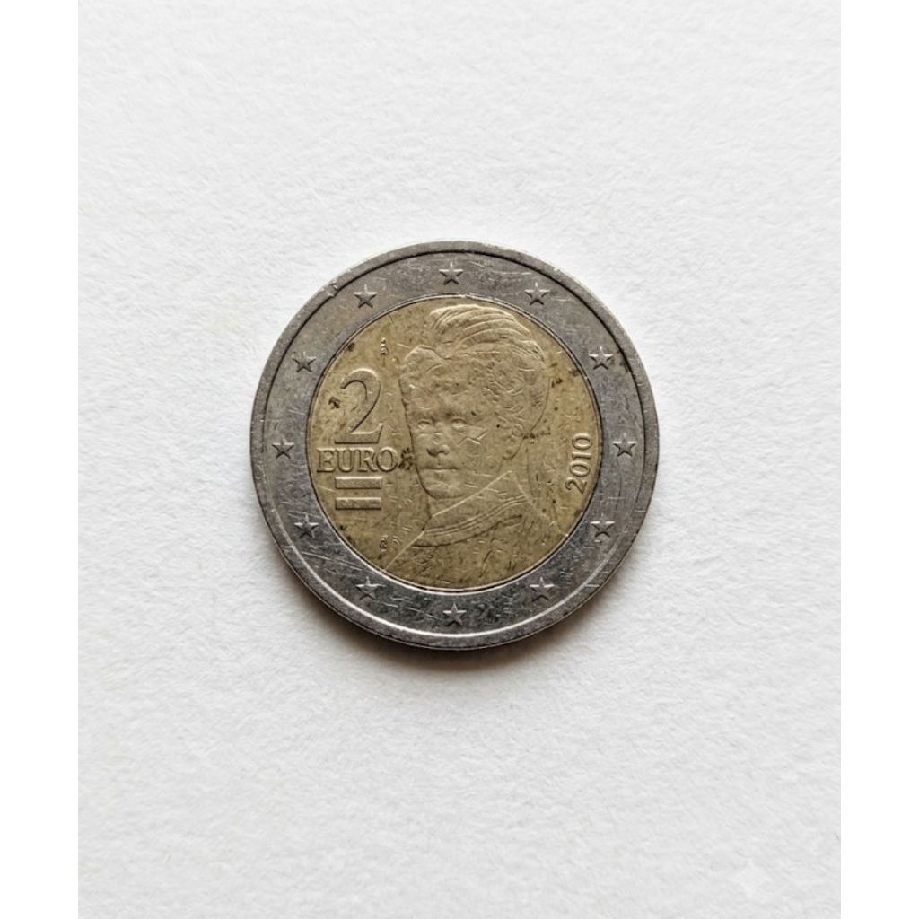 Koin asing 2 euro 2010 Austria