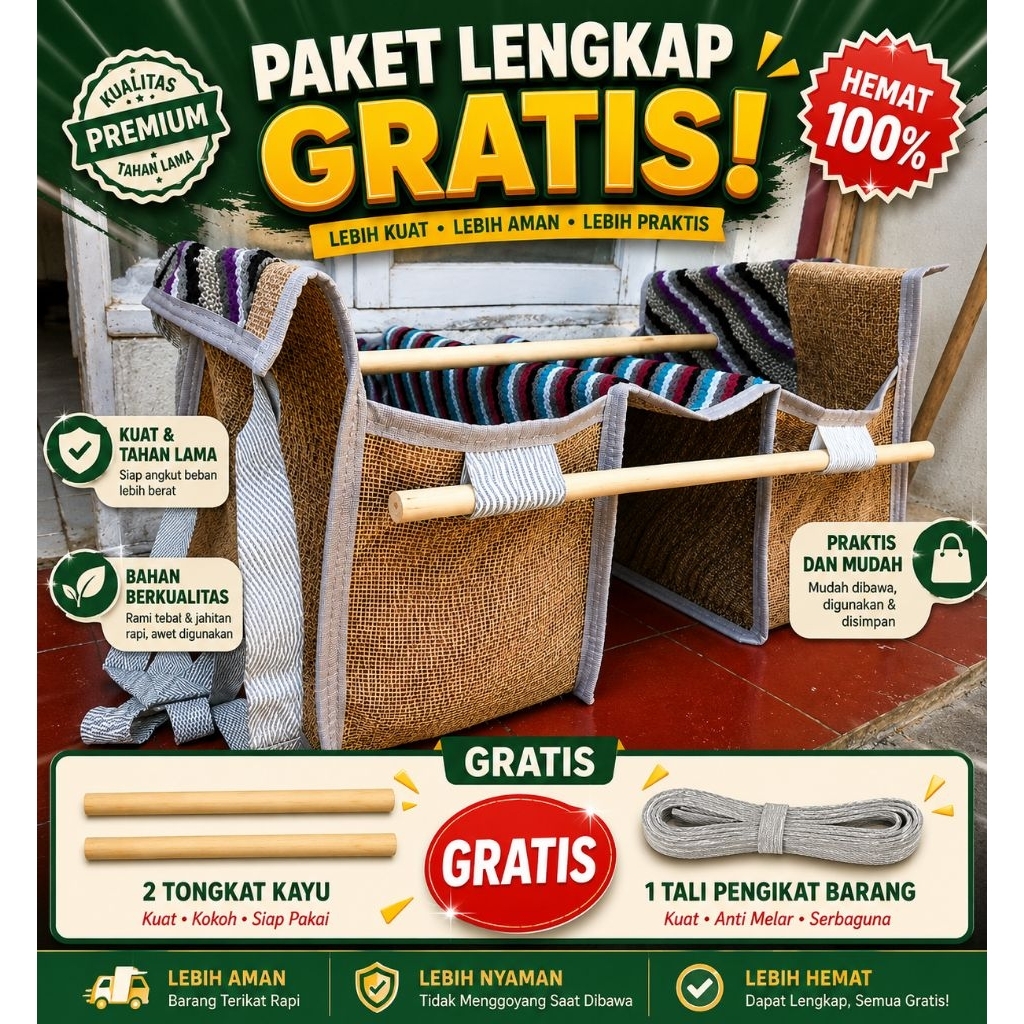 Tas Obrok Tas Kurir Tas Obrok Jumbo Tas Obrok Goni Tas Bronjong Tas Pos Keranjang Motor Obrok Motor