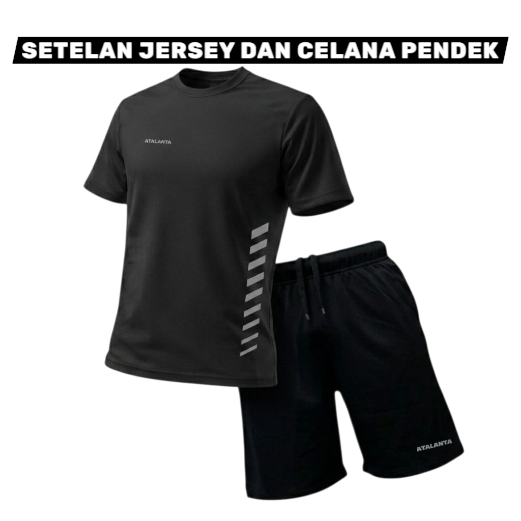 Jersey Olahraga Pria Set Baju Futsal Badminton Sepeda Running