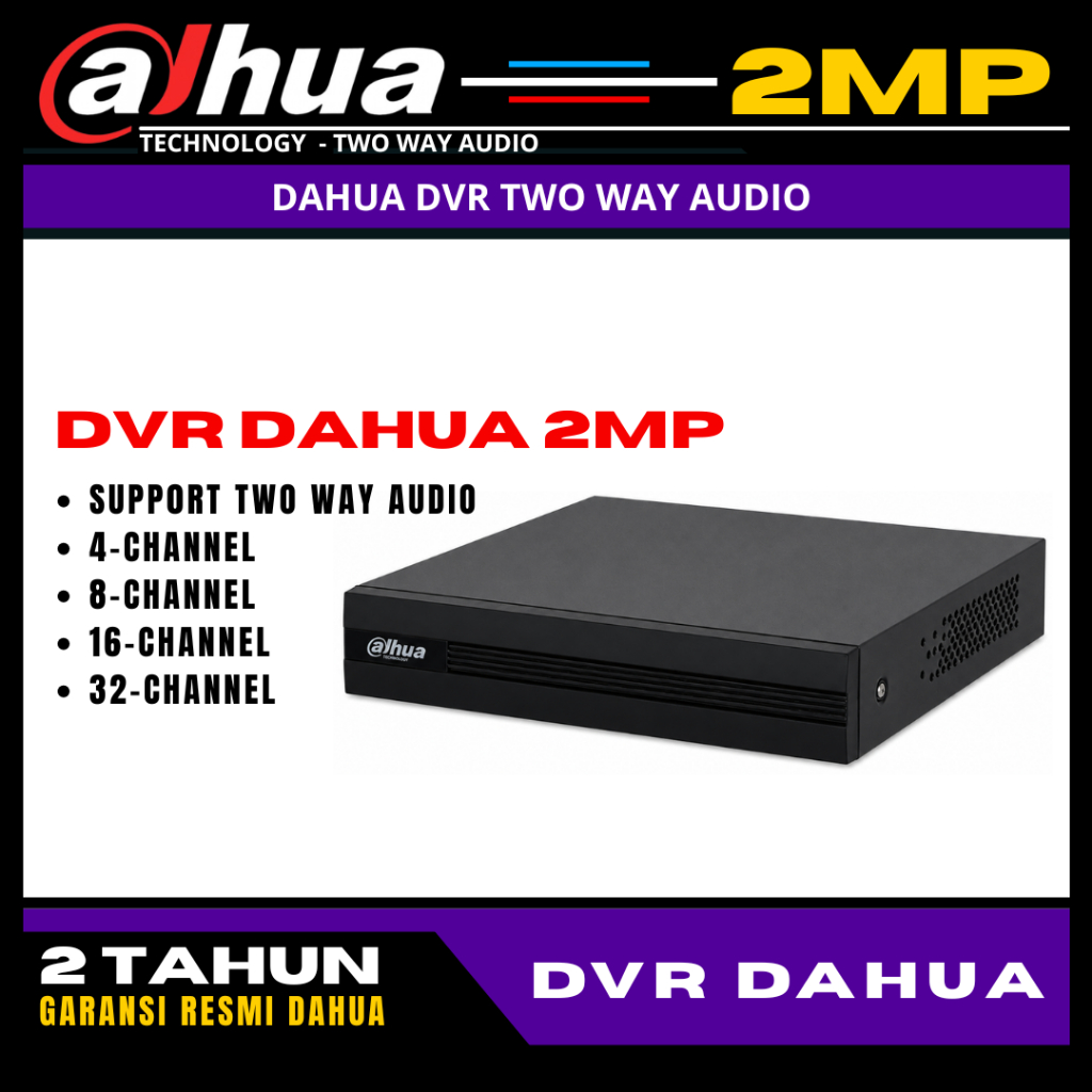dahua dvr 2mp two way audio 4 channel 8 channel 16 channel 32 channel