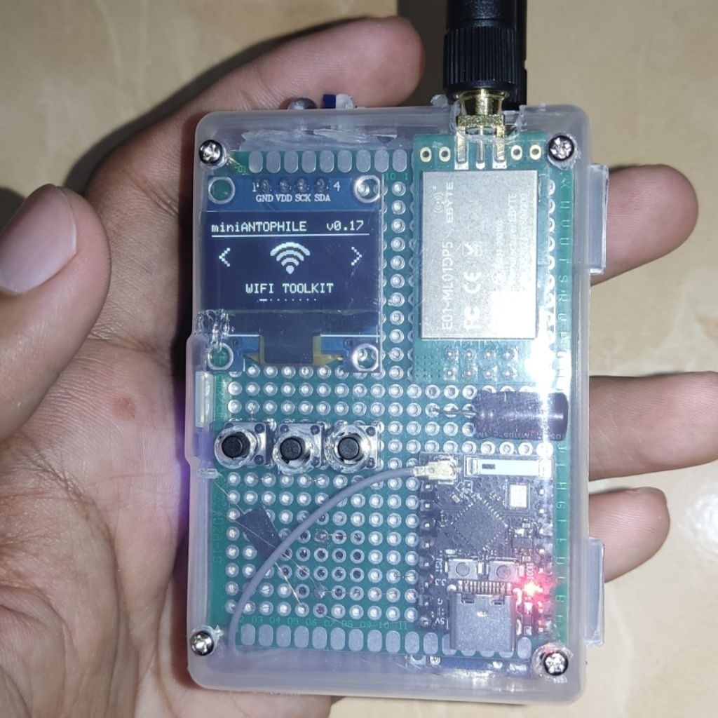 miniANTOPHILE Standar - ESP32 C3 & NRF24L01 E01 ML01DP5  Long Range EBYTE