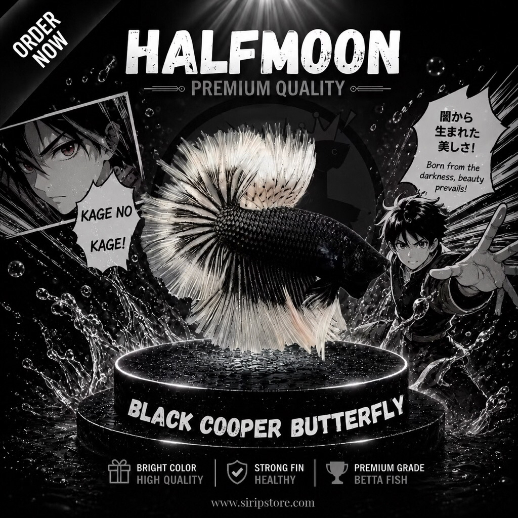 Halfmoon Black Cooper Butterfly