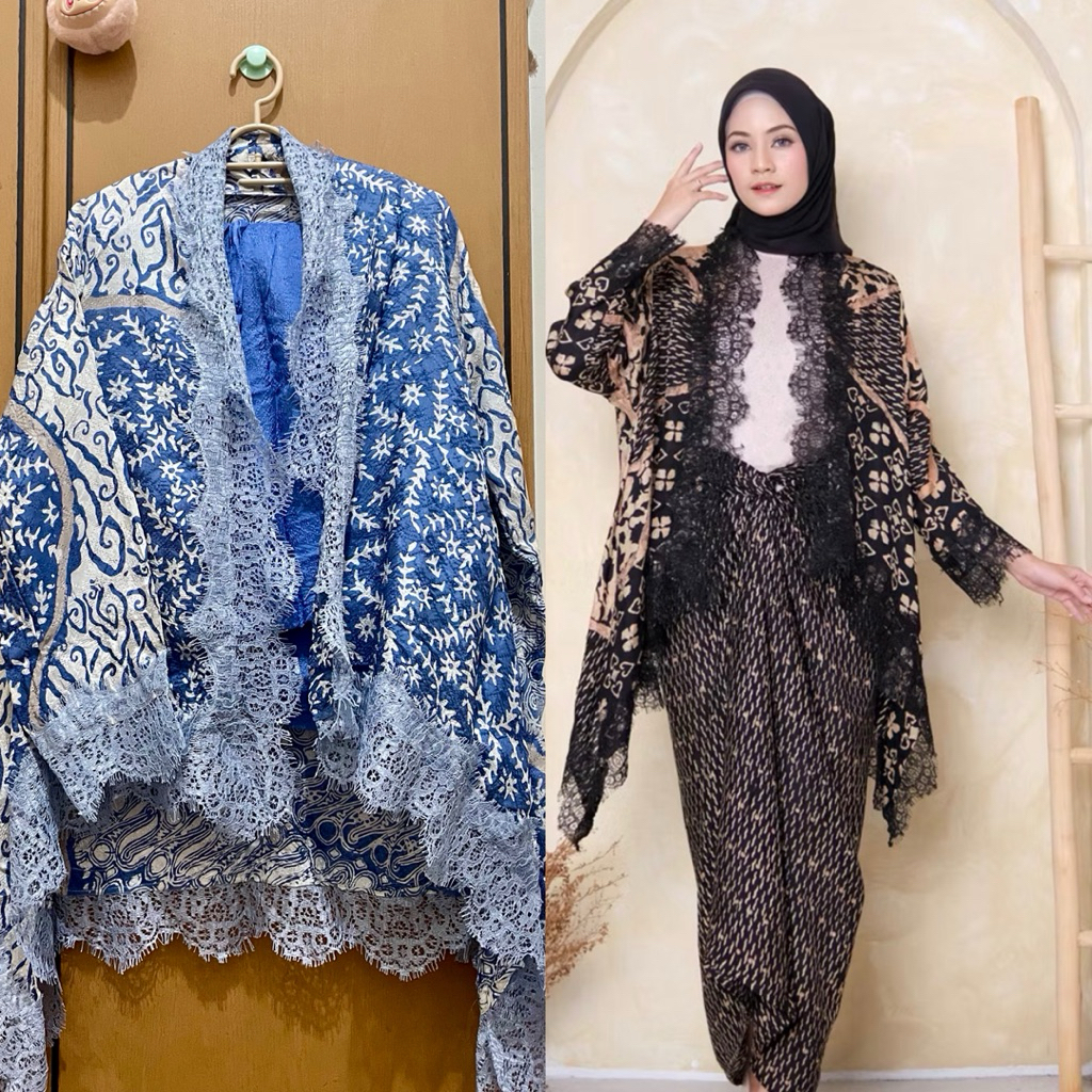 set viscose outer dan rok lilit