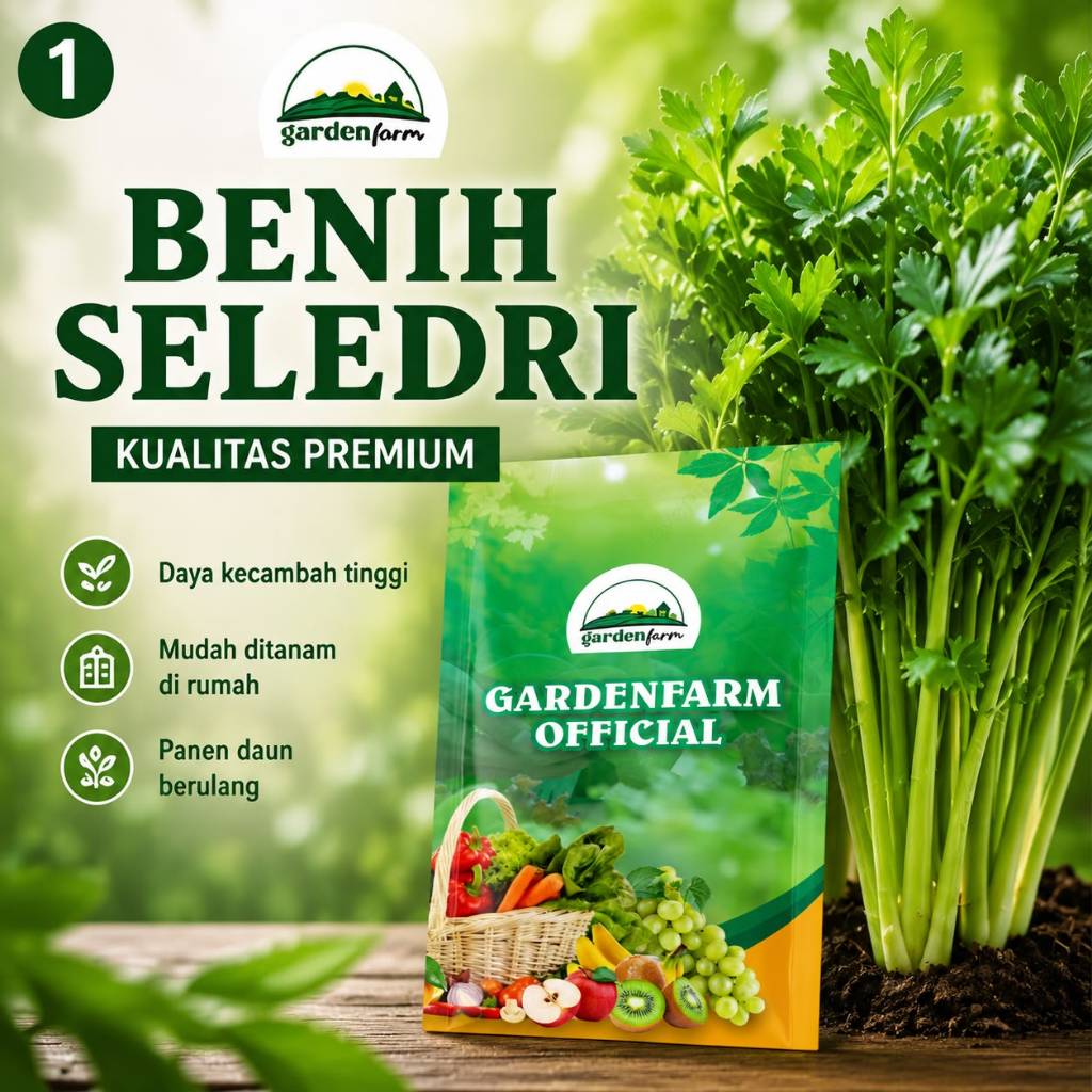 GARDENFARM - Benih Seledri Batang Besar - Benih Unggul Seledri - Bibit Seledri Jumbo - Benih Seledri