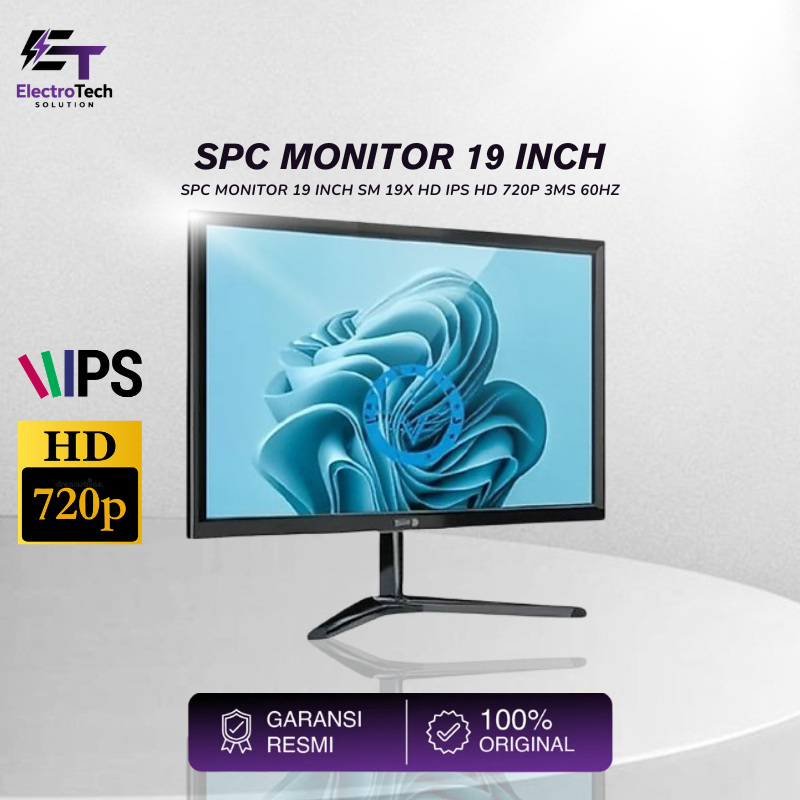 SPC MONITOR 19 INCH SM 19X HD IPS HD 720P 3MS 60HZ