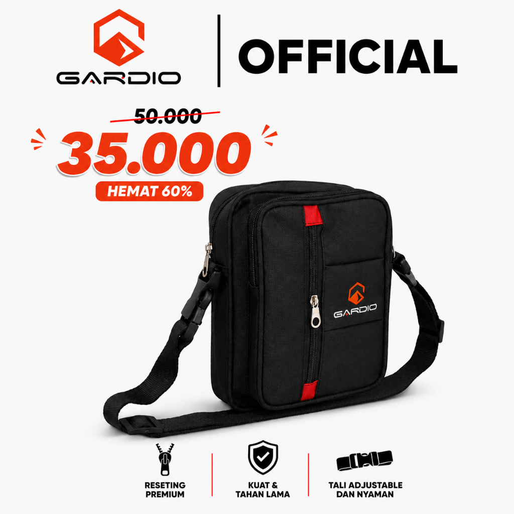 Gardio TERAJE Tas Slempang Kotak , Tas simple Unisex