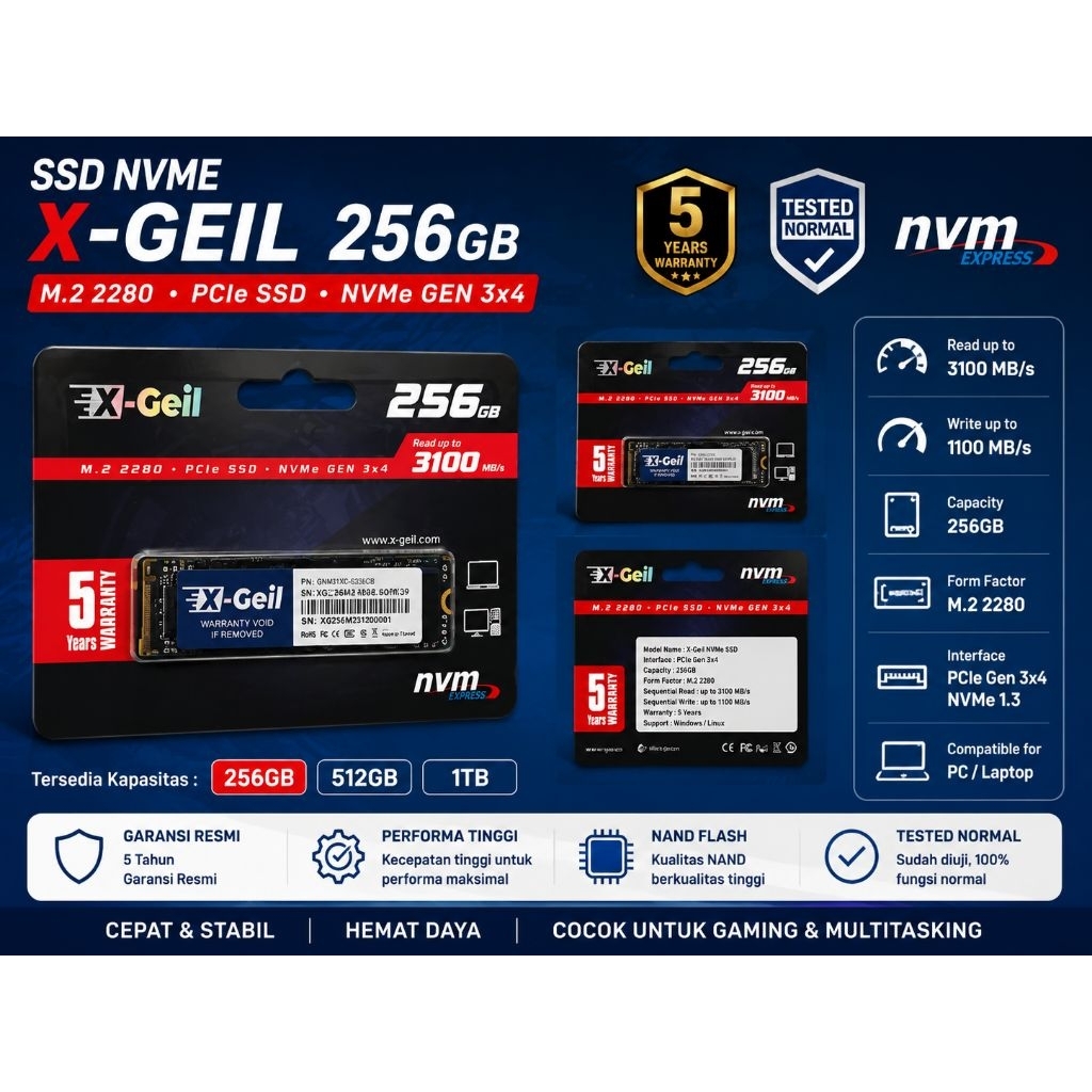 SSD NVME X-GEIL 256GB