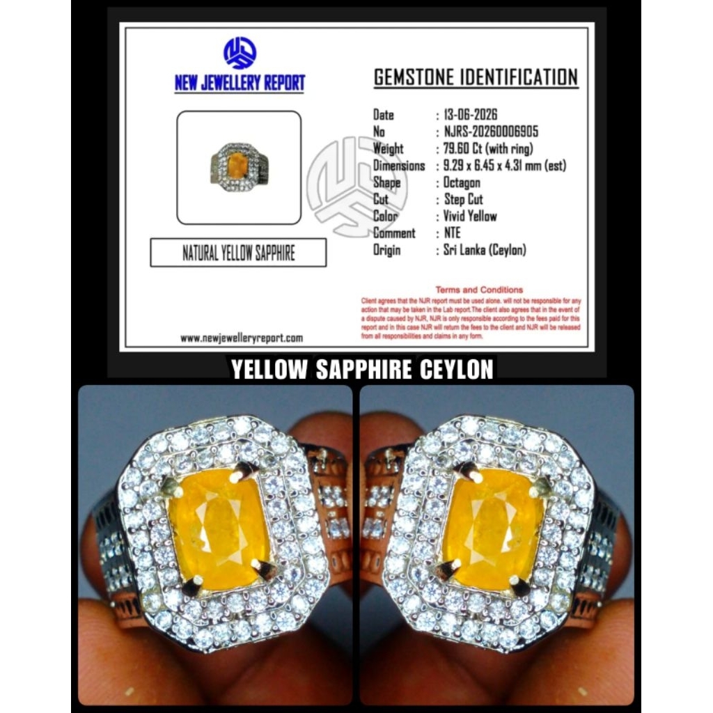 natural yakut sapphire srilanka super kelas kontes NTE