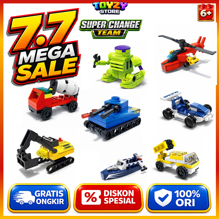 MAINAN ANAK BUILDING BLOCKS MOBIL ROBOT HELIKOPTER TANK KAPAL TRUK TRUCK EXCAVATOR | XINGBAO