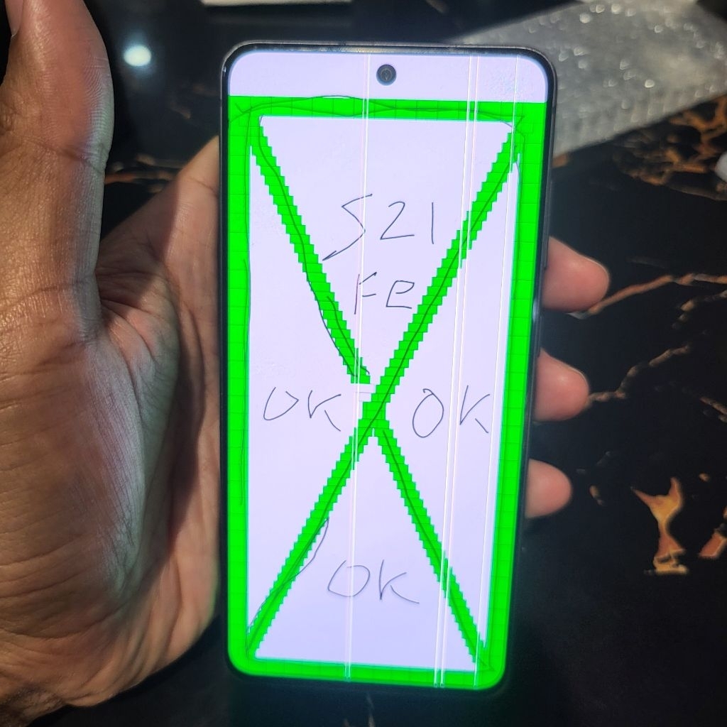 LCD Samsung S21 Fe ORI Copotan minus garis