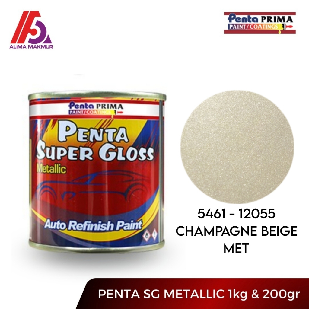 Penta Super Gloss 12055 Champagne Beige Met 1kg da 200gram / Penta Champagne Beige / Cat Kompresor M