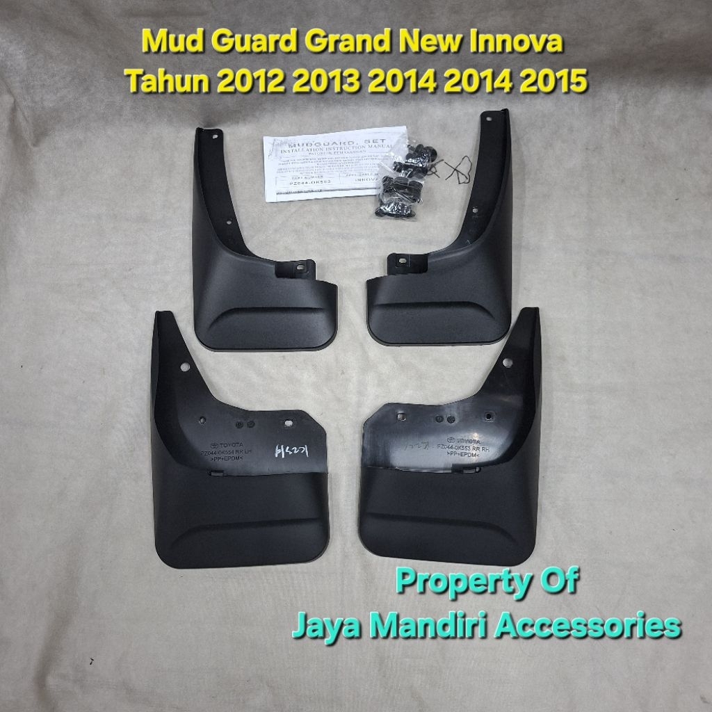 Mud Guard Grand New Innova 2012 2013 2014 2015