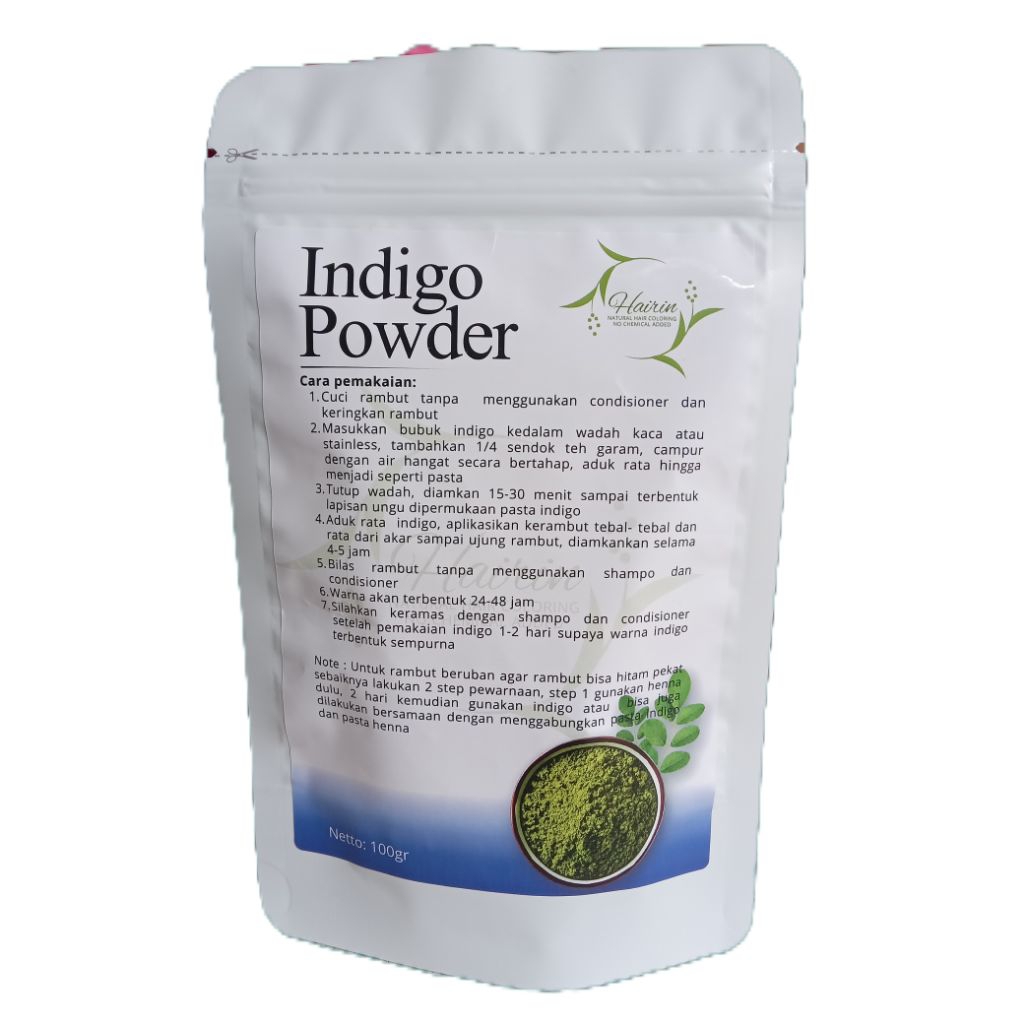 Indigo powder ( pewarna rambut beruban dengan bahan alami)