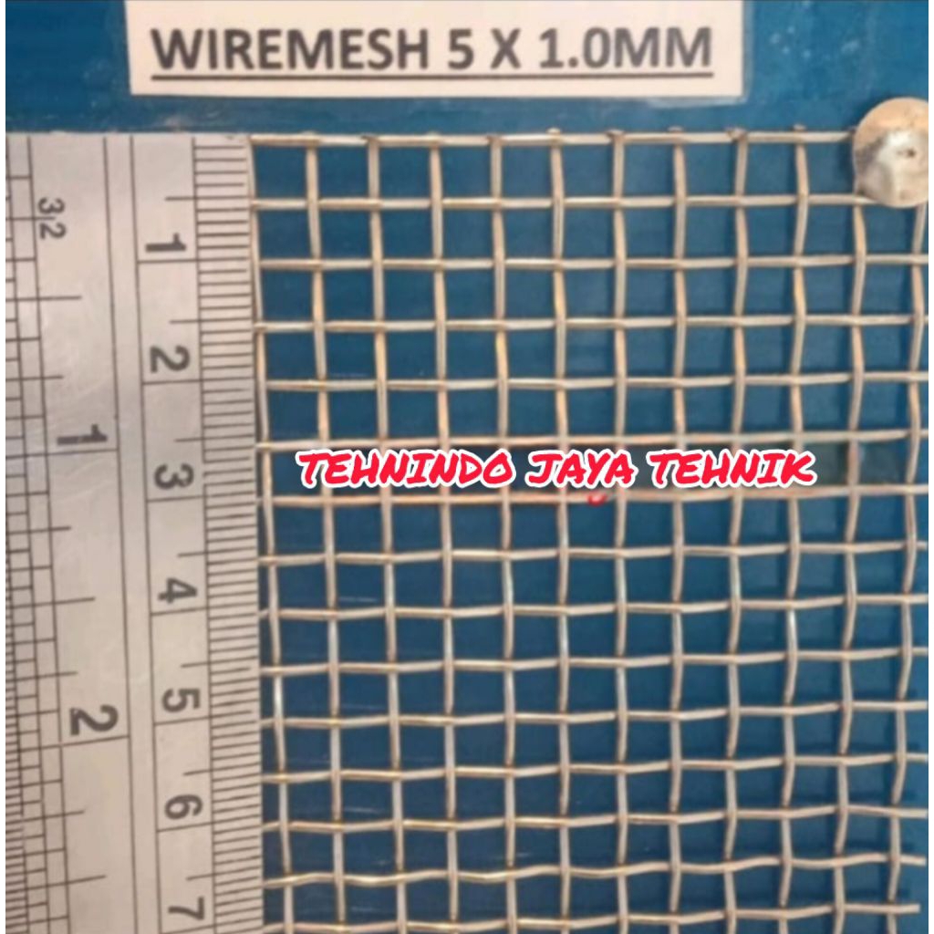 wiremesh anyam cacing 5mm x 5mm x 1mm stainless ss304 rollan / kawat anyam tebal 1mm ss304/kawat ram