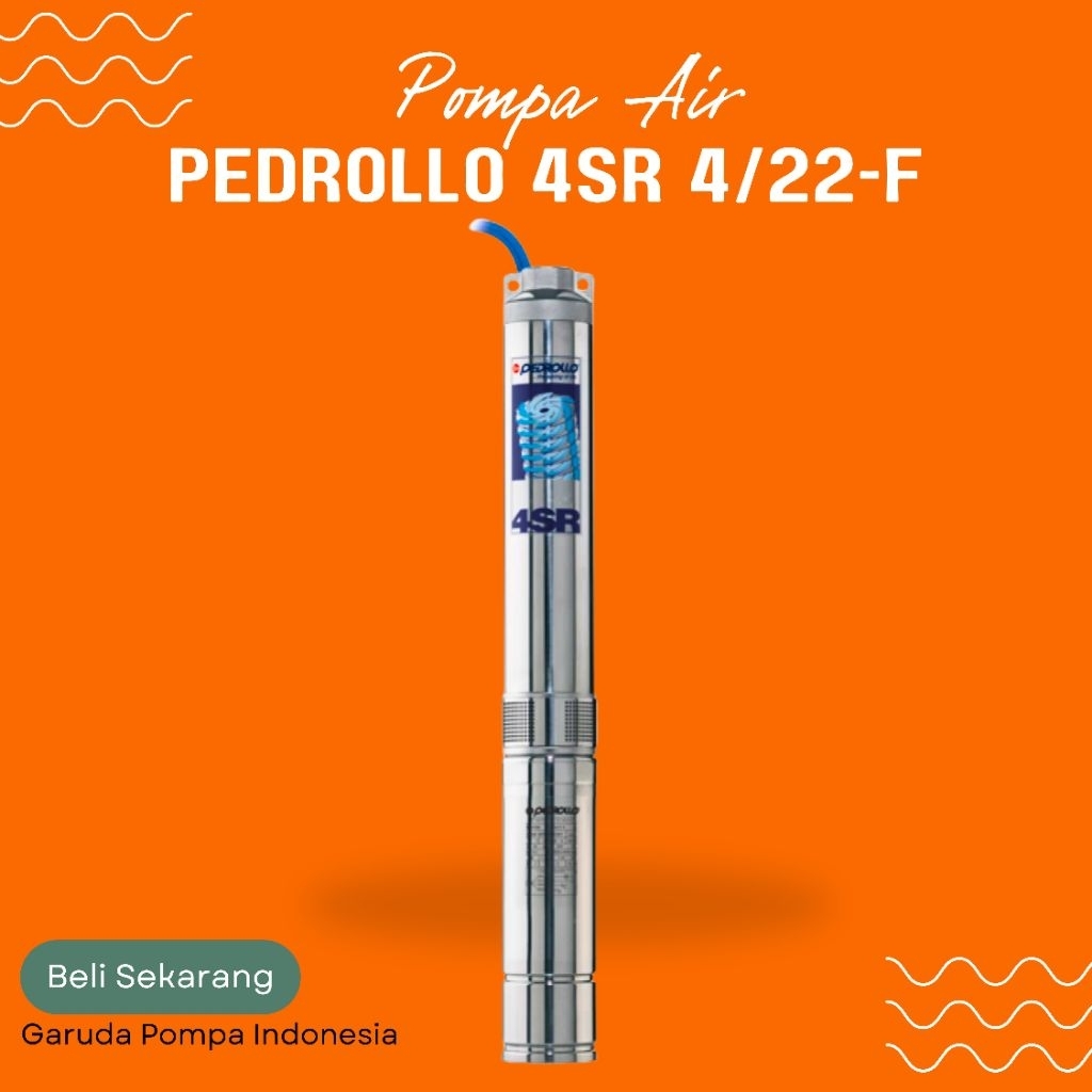 Pompa Pedrollo 4 SR 4/22-F 3phase Pompa Celup Sumur dalam untuk air bersih