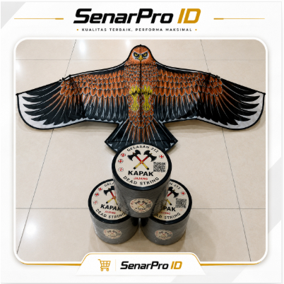 Paket Layangan Motif Elang + Gelasan Cap Kapak Kualitas Tajam