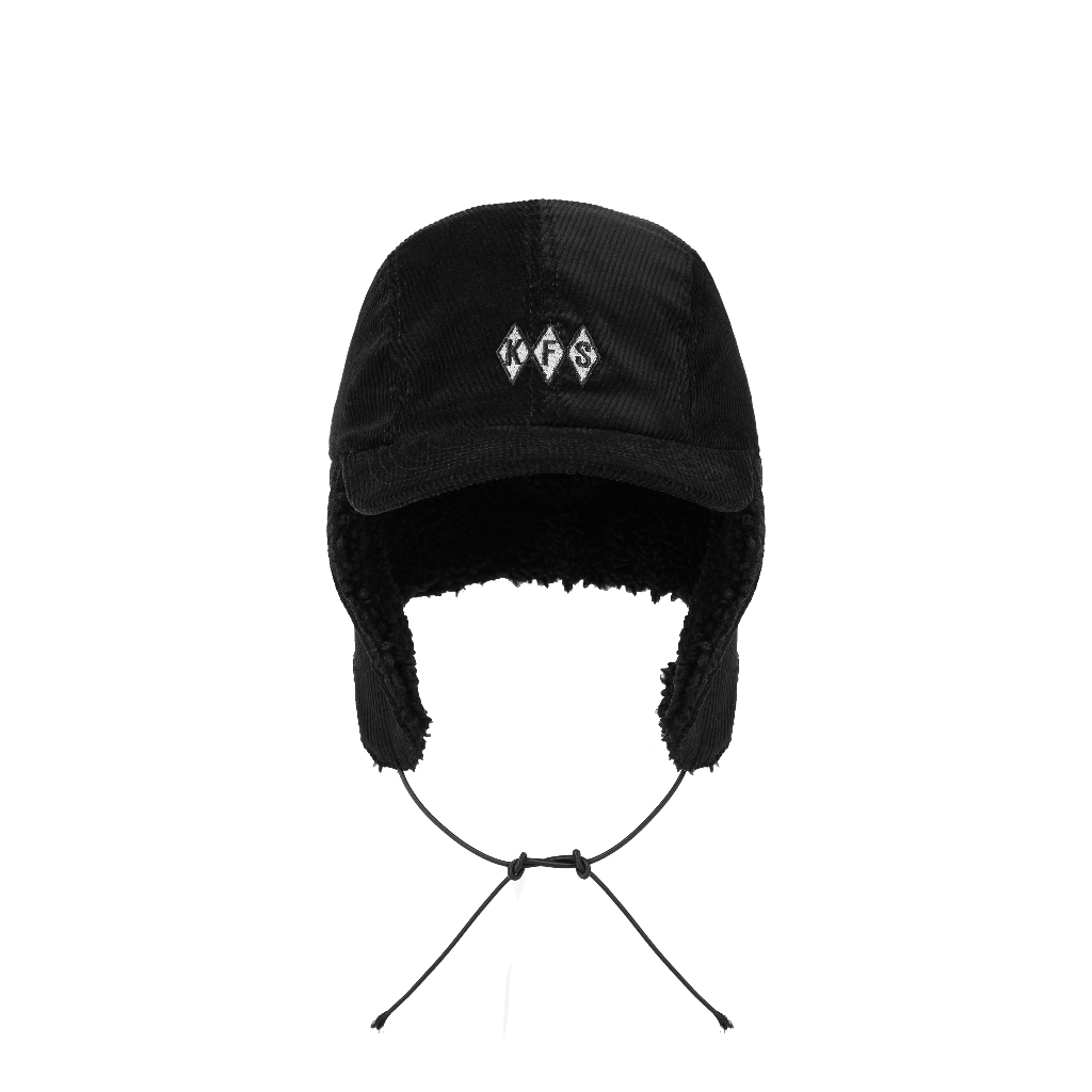 KEEPFS | Topi Earflap Corduroy Black | Falve