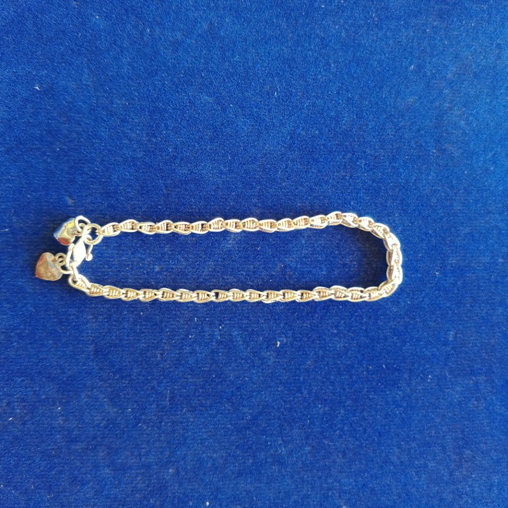 Gelang Tangan perak , motif padi 100% murni perak asli