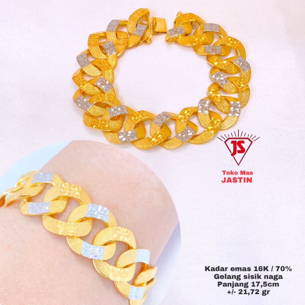 gelang sisik naga emas 70% /16k
