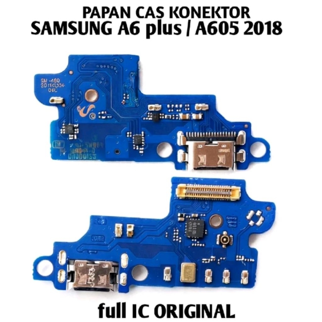 Papan Cas Samsung A6 Plus / Samsung A605 (2018) Original Konektor PCB Full ic Charger Board Penggant