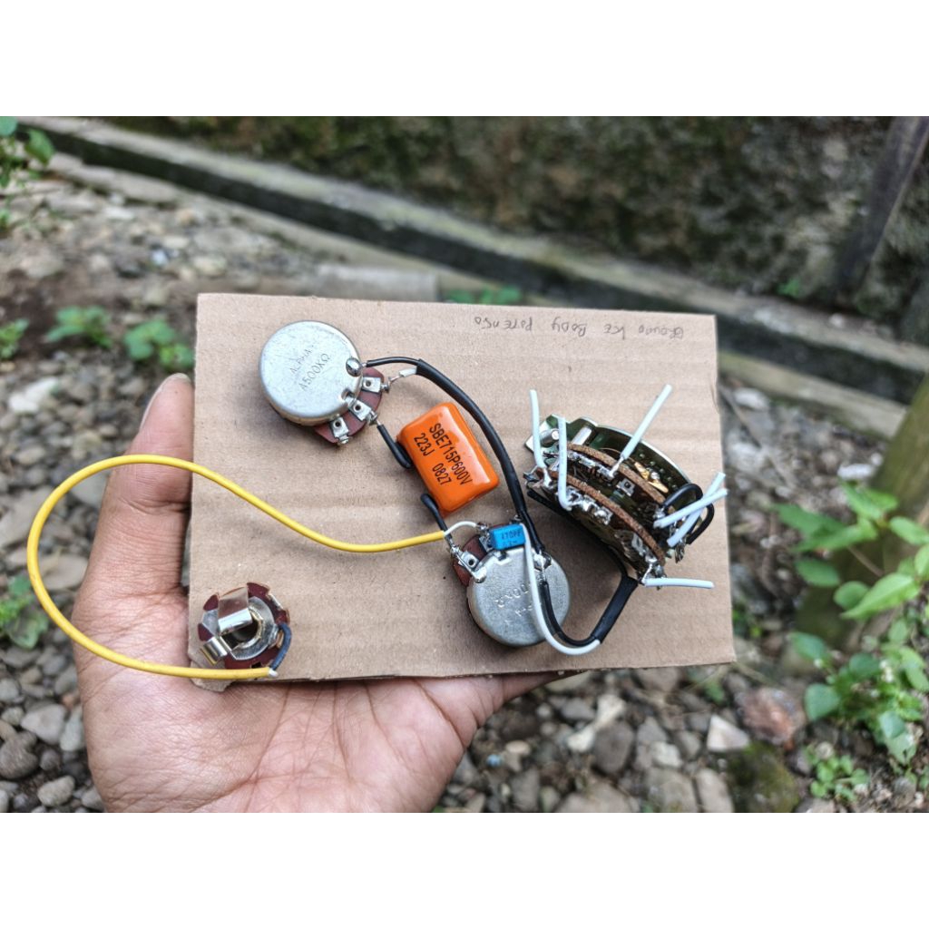 Prewiring Gitar HH 5 Way Wiring Harness Orange Drop