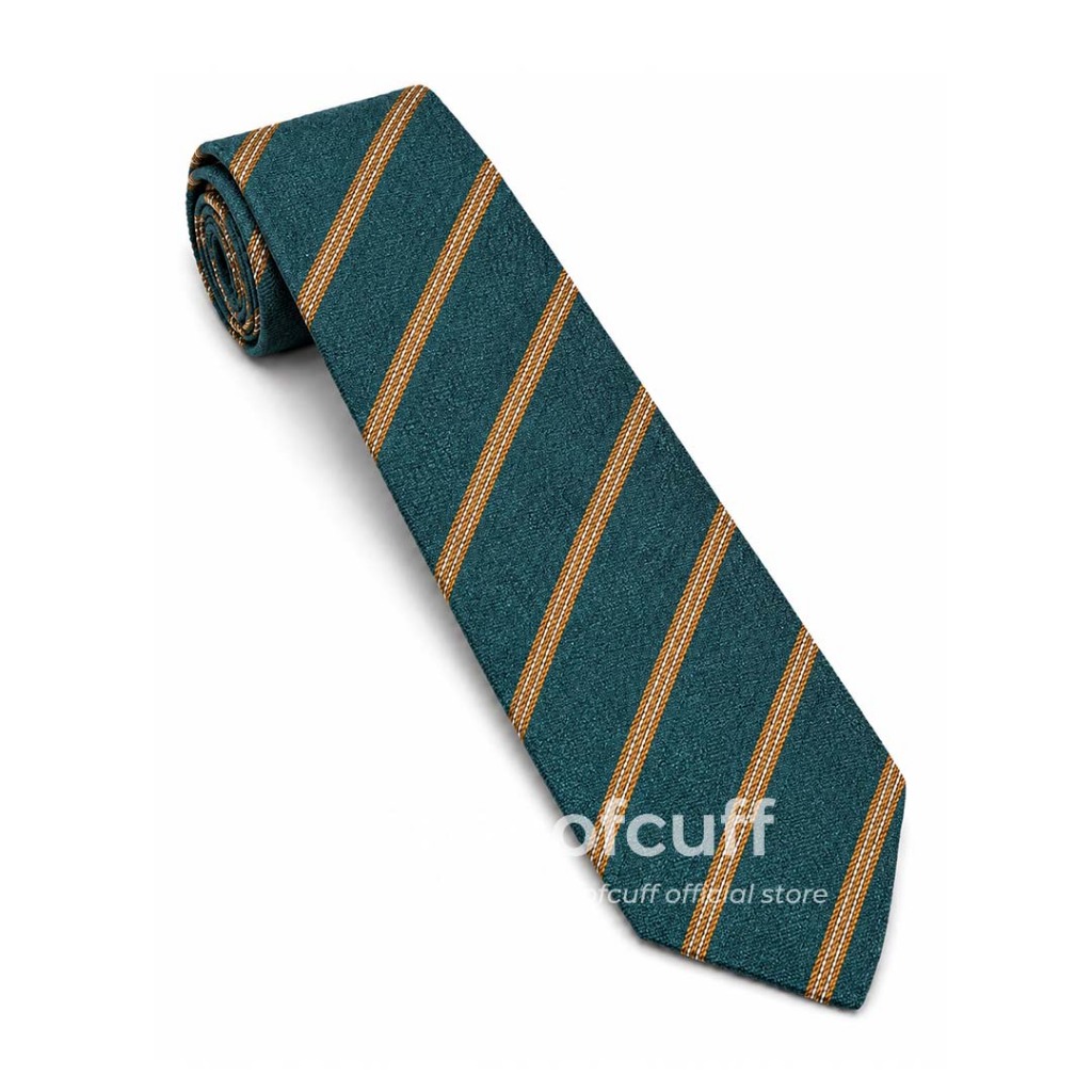 Houseofcuff Dasi Panjang Motif Garis Neck Tie Garis Hijau Tua