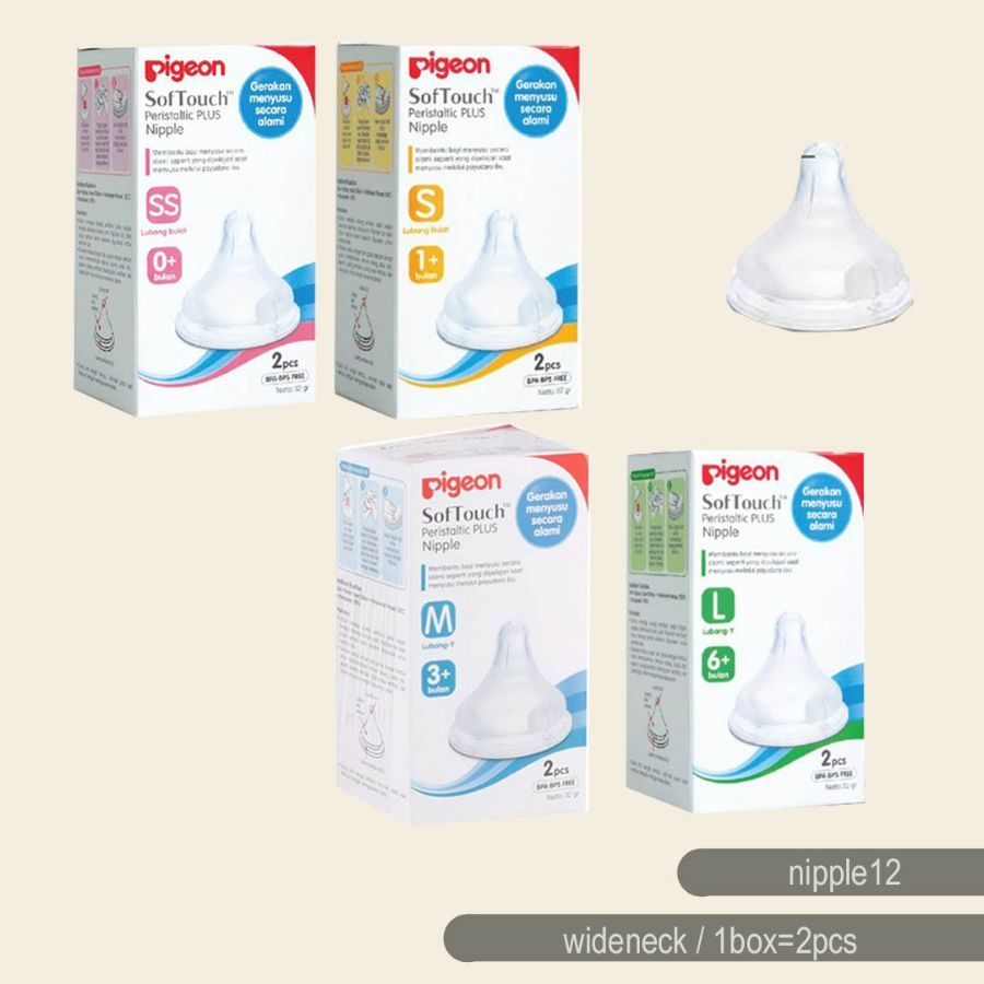 PIGEON NIPPLE PERISTALTIC Wideneck Plus 2box - NIPPLE PIGEON PERISTALTIC NIPPLE PIGEON MURAH Nipple1