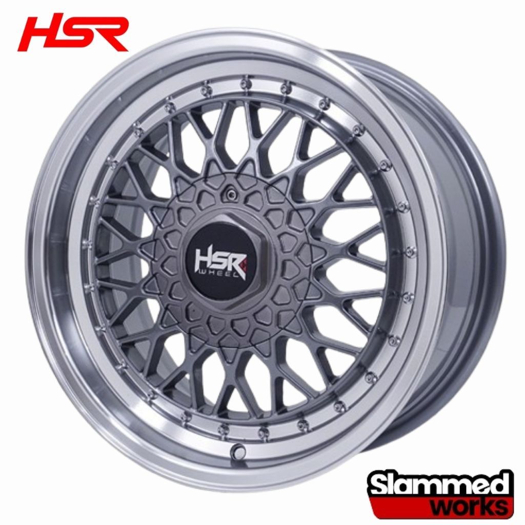 Velg Mobil BBS Ring 15 HSR RS PCD 4X100-114.3 MODEL CELONG BIBIR  LEBAR 7/8 COC0K BUAT SIGRA AGYA AY