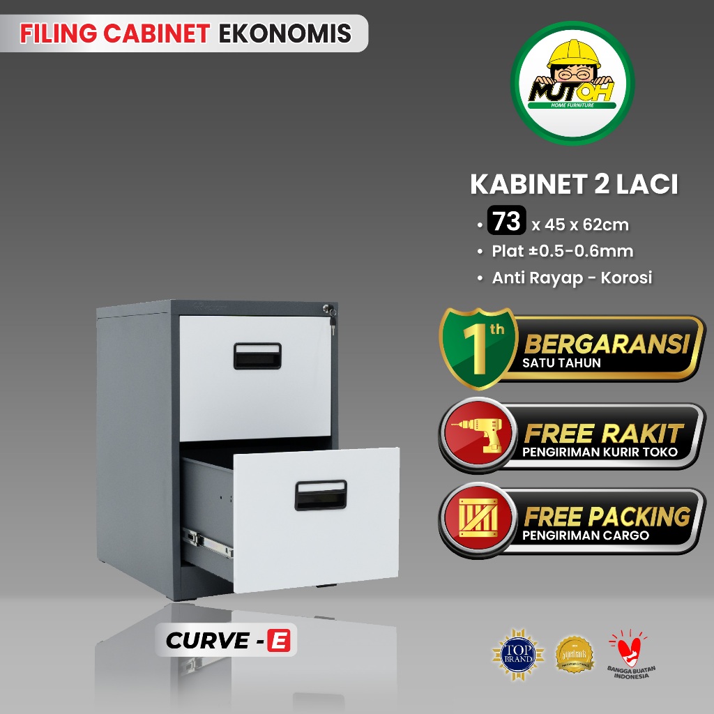 FILLING CABINET BESI 2 SUSUN 2 LACI | MUTOH CURVE E
