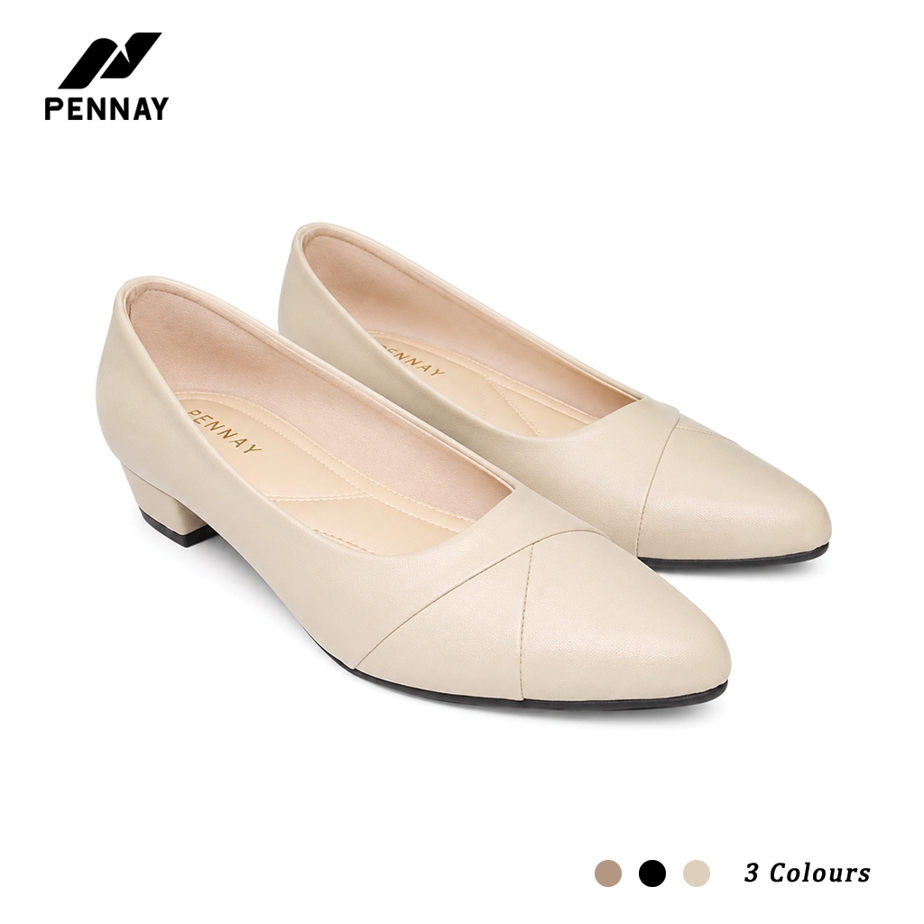 PENNAY Bella Sepatu Flatshoes Wanita Sepatu Kerja Heels 3 Cm