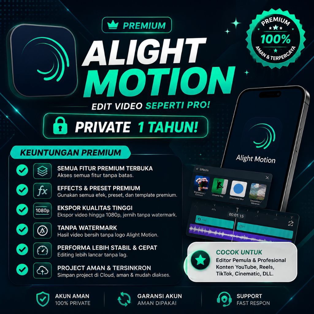 Alight Motion Premium 1 Tahun Private