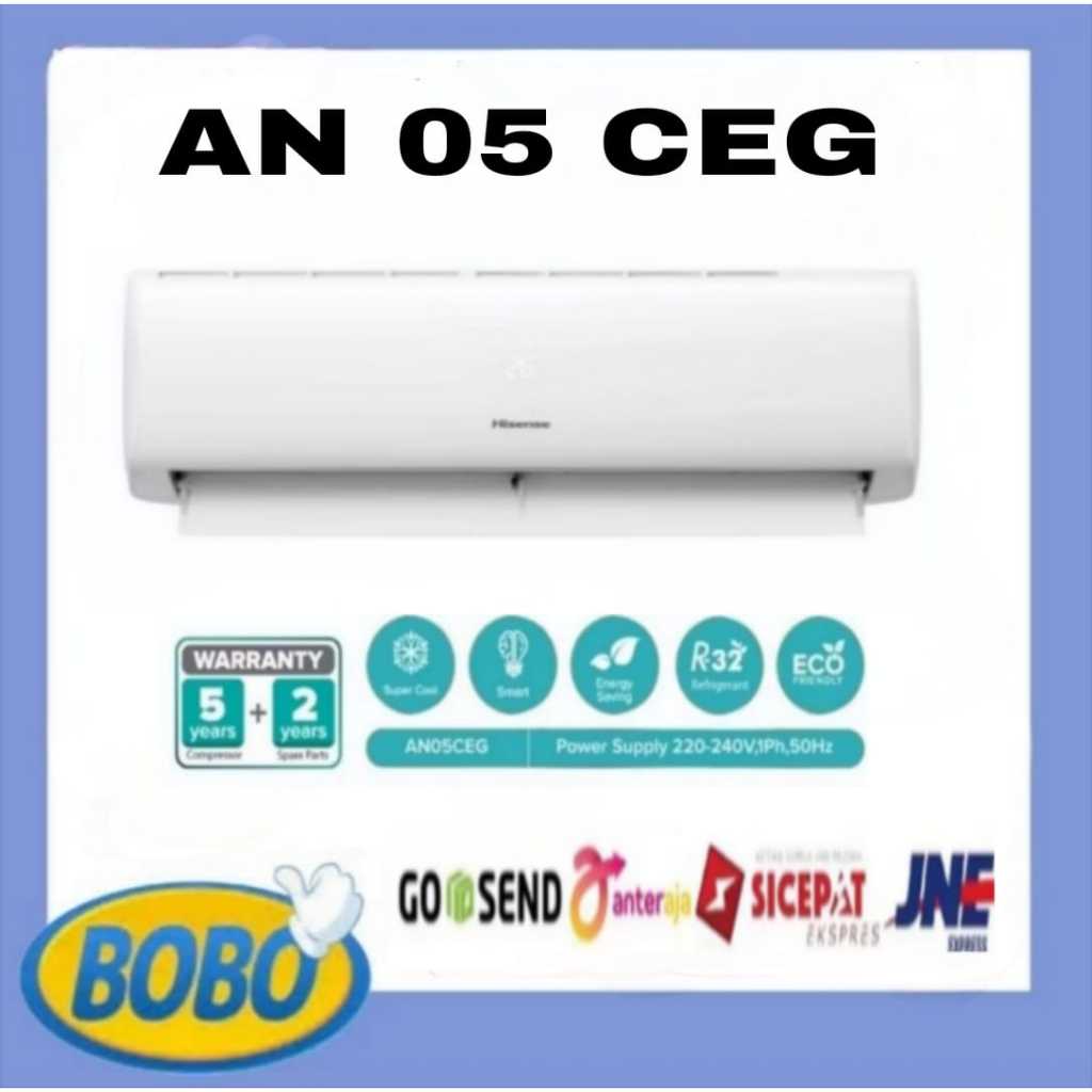 AC HISENSE 1/2 PK AN05CEG SUPER COOL R32 - 05CEG GARANSI RESMI NEW