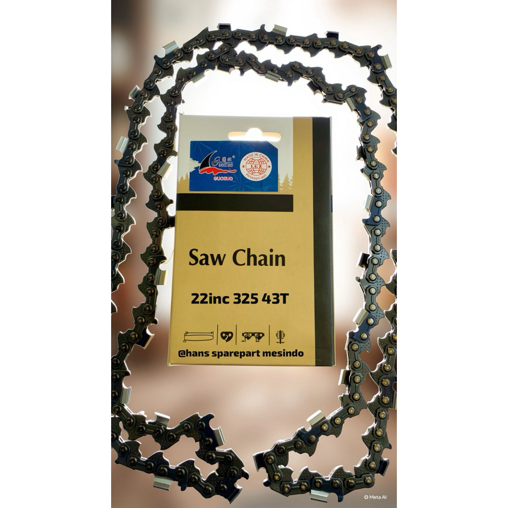 Rantai Chainsaw untuk RYU Chainsaw RGS22-1 22inch 325 43T Senso Gergaji kayu RYU