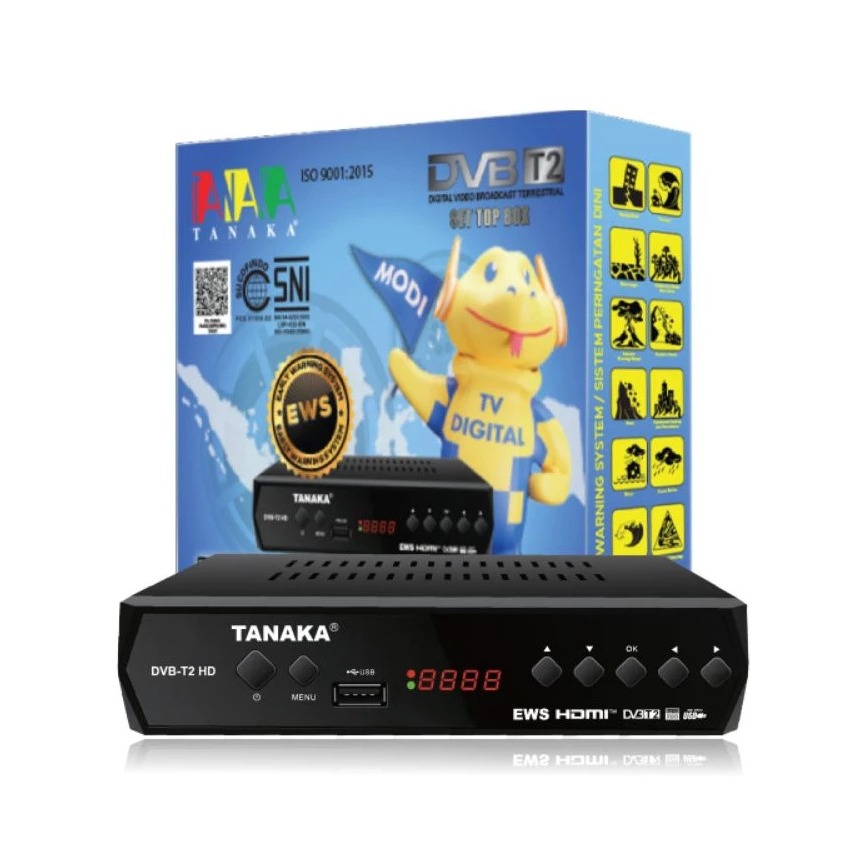 SET TOP BOX TANAKA T2 NEW STB TANAKA DIGITAL RECEIVER UNTUK TV LCD LED TABUNG YANG BELUM DIGITAL
