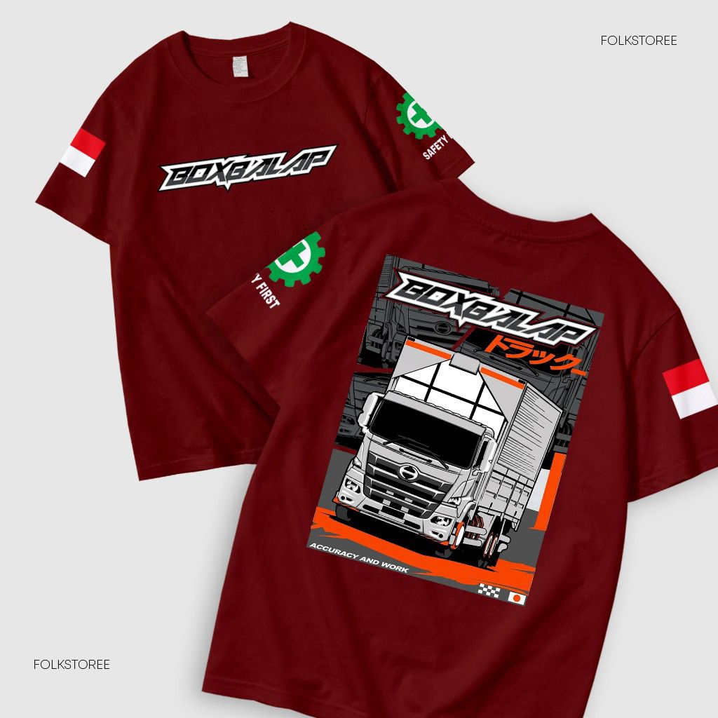 kaos truk trending topic atasan t-shirt driver truk driver lengan pendek