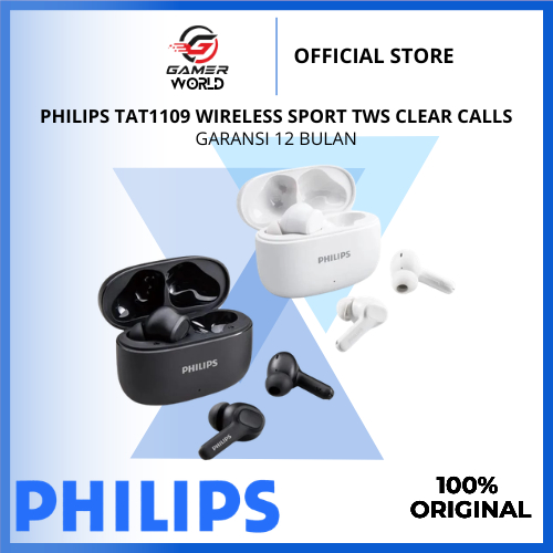 Philips TAT1109 TAT 1109 Sport True Wireless With Philips Sound Signature & Clear Calls