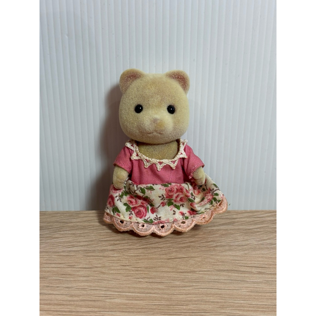 Sylvanian Families - SF0450 Bear Sister Dress Pink Bunga-Bunga