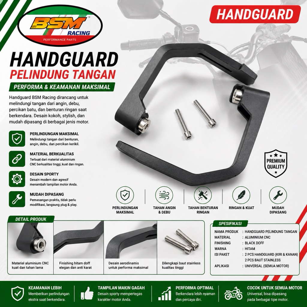 Pelindung Tangan Handguard Honda Beat Street, CBR 150R Supra GTR Vario 125 150 ESP ADV