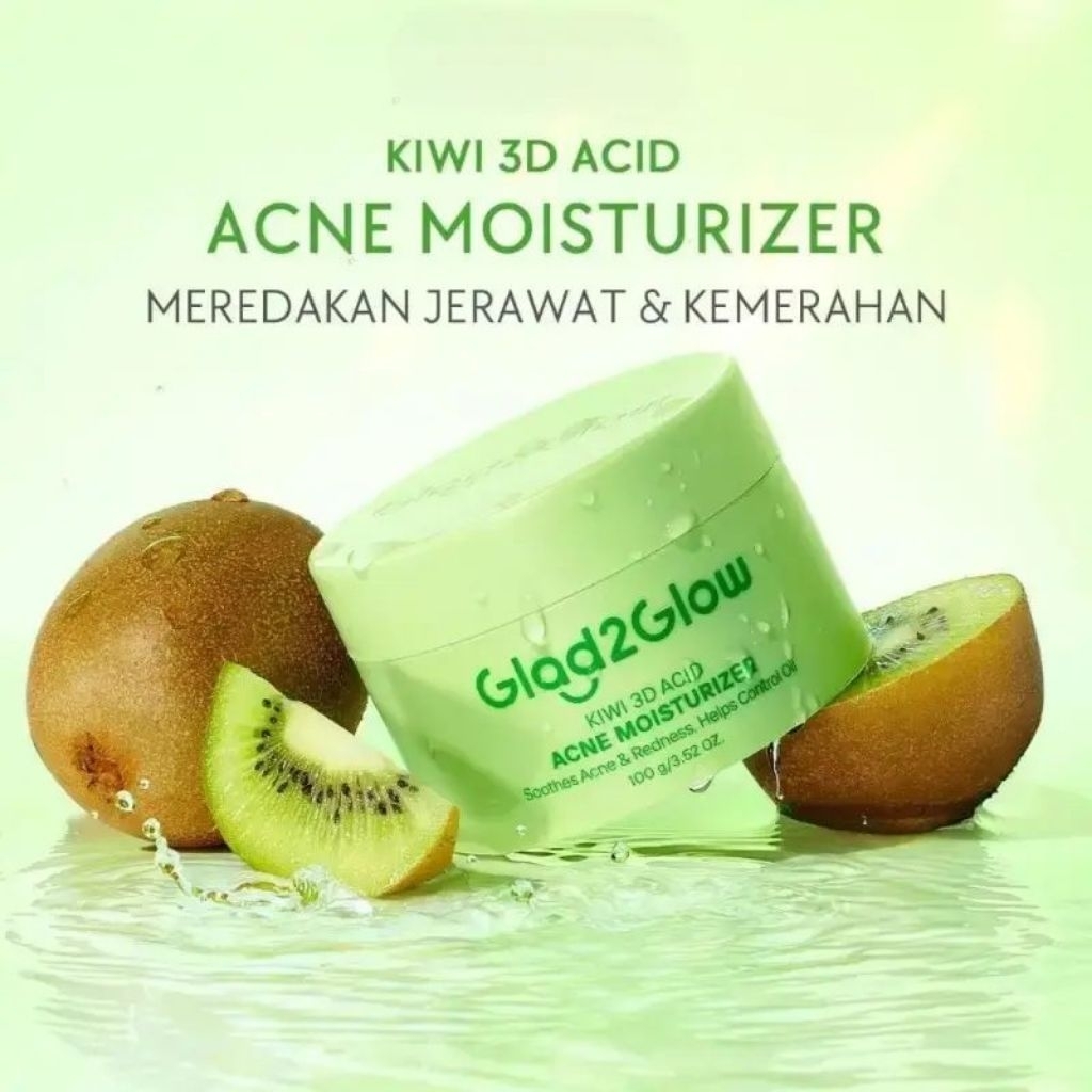 GLAD2GLOW, Glad2Glow Kiwi 3D Acid Acne Moisturizer 30gr