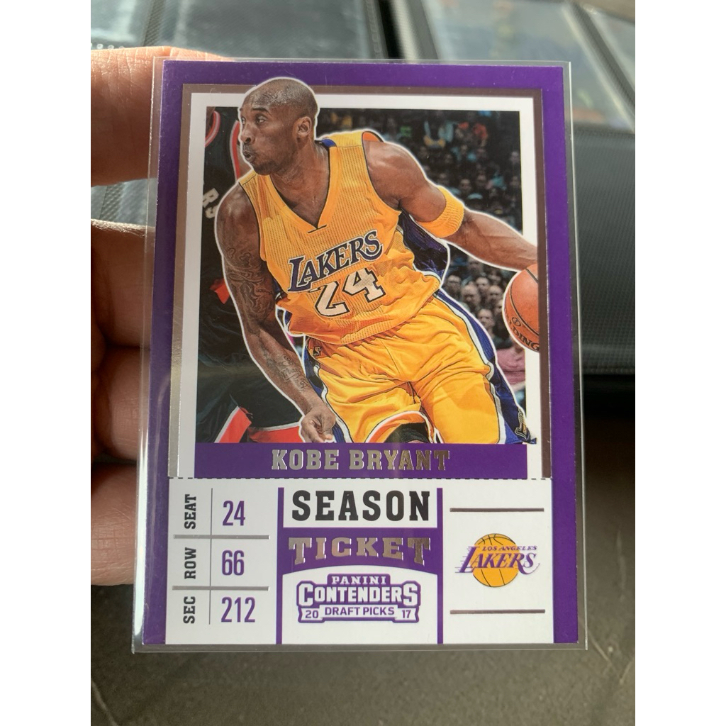 Panini Contenders 2017 Kobe Bryant Season Ticket Card #24 Los Angeles Lakers