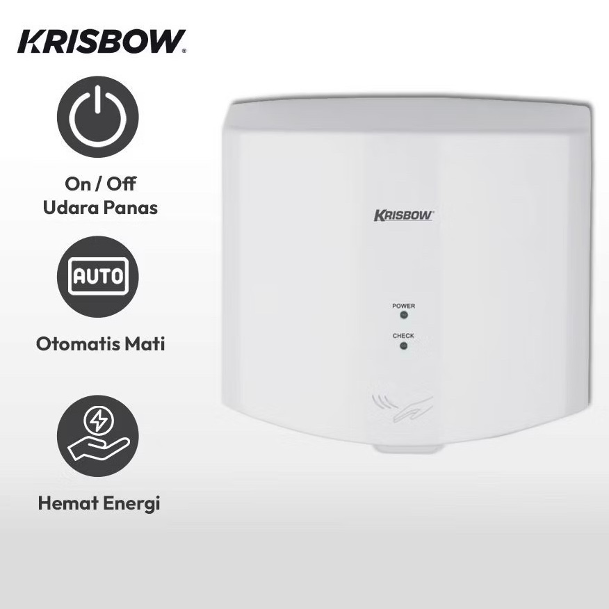 Hand Dryer High Speed Krisbow 10081062 / Mesin Pengering Tangan Air Dryer Otomatis Mesin Pengering /