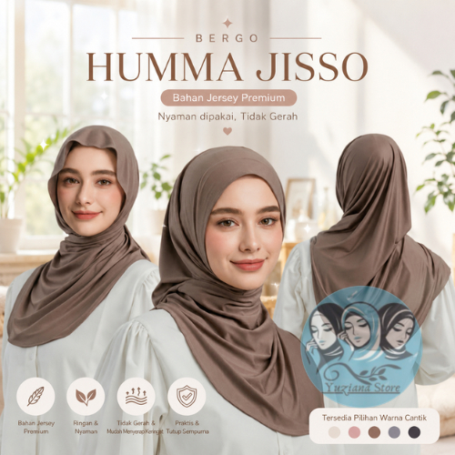 Hijab Instan Bergo Inner Meleyot Jersey /Hijab Bergo Jisoo Plus Inner/Hijab Instan Bergo Huma Jersey