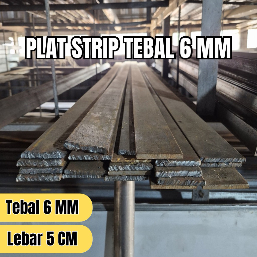Besi Plat Strip Tebal 6 mm Lebar 5 cm