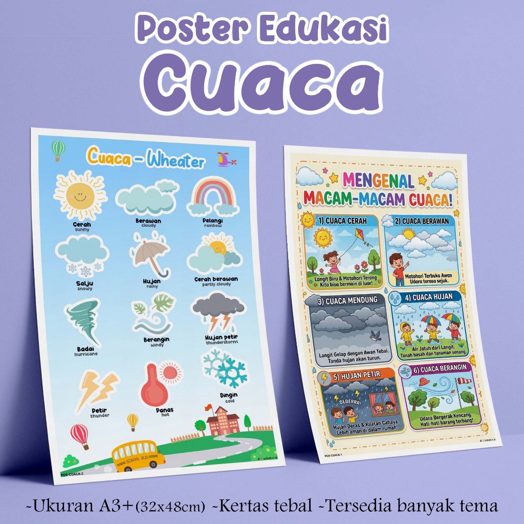 Poster CUACA - Poster edukasi mengenal cuaca
